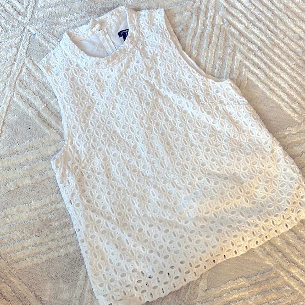 J Crew size 14 Lined Embroidered Tank